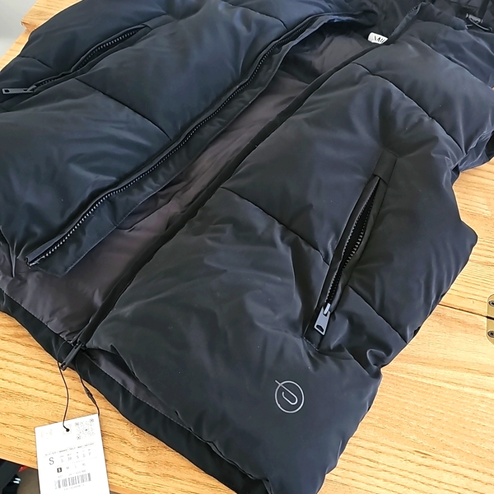 Rubberized Hooded Puffer Vest